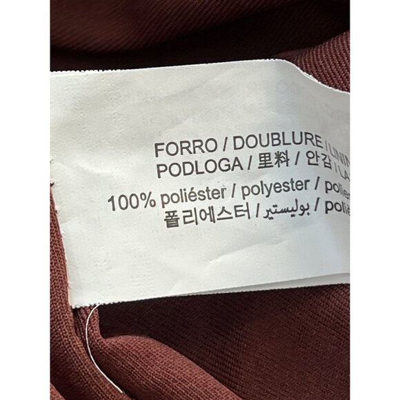 One-Shoulder Asymmetrical Ruched Dress‎ By Zara - Womens Size L - Elegant Maroon - Picture 8 of 9